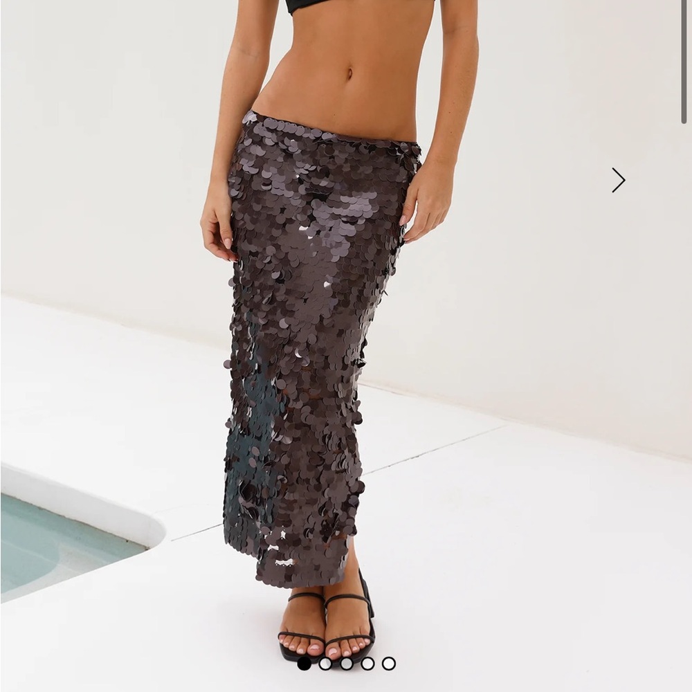 Sequin embellished Skirt in Brown